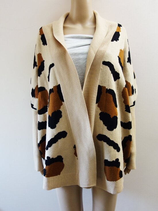 Philosophy Sweaters - Philosophy Republic Clothing Leopard Print Cardigan Sweater Knit (S) EUC